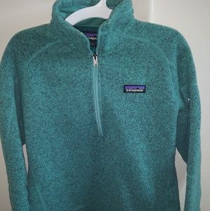 Blue/green Patagonia quarter zip up
